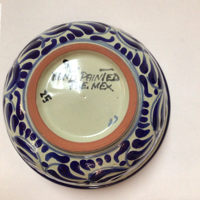 Ceramic Talavera Salsa or Dip Bowls Hand Painted Mexican Majolica - A Pair For Sale - Image 7 of 13