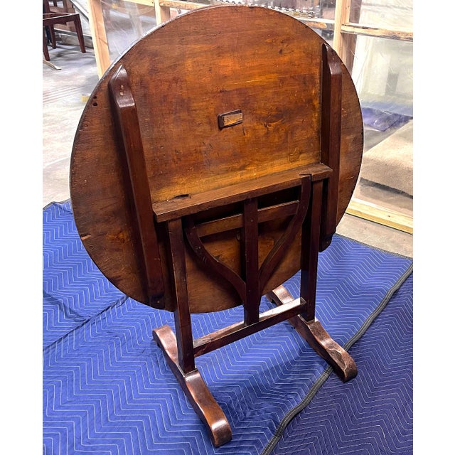 Brown 18th Century Provincial French Tilt-Top Wine Tasting Table For Sale - Image 8 of 11