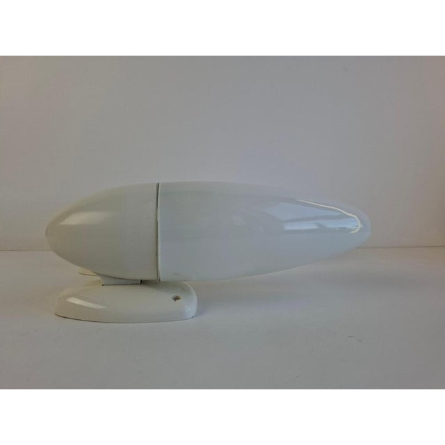 Czechoslovak Space Age Milk Glass and Bakelite Wall Sconces, 1960s, Set of 2 For Sale - Image 3 of 18