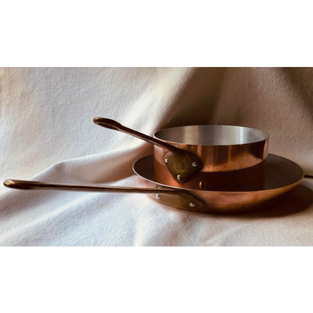 Metal Centuria International La Belle French Copper Saucepan & Skillet For Sale - Image 7 of 18