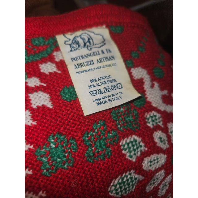 Mid-Century Modern Vintage Pietrangeli Fa Abruzzi Artisan Woven Reversible Christmas Tree Skirt - Italy For Sale - Image 3 of 4