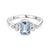 Metal Contemporary Style 14k Gold Aquamarine Diamond Ring Size 5.5 For Sale - Image 7 of 12