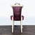 1990s Vintage Lounge Chair With Velvet Upholstery and White Wooden Frame For Sale - Image 5 of 8