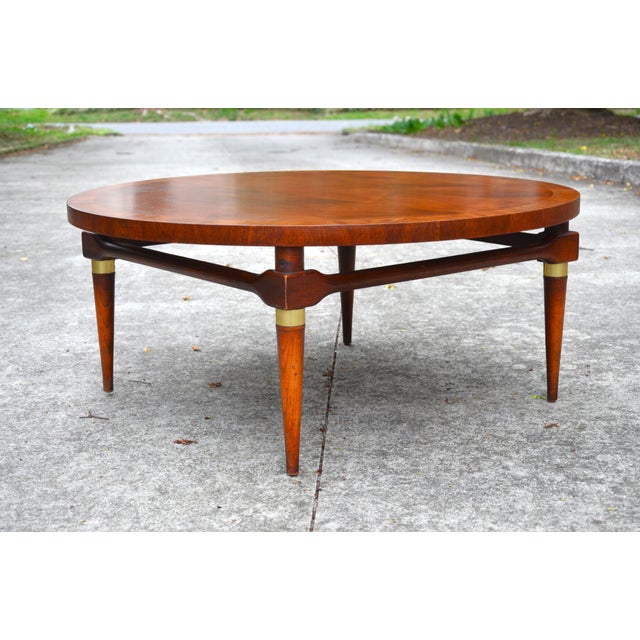 1950s Round Mid-Century Modern Coffee Table by Lane Furniture Company, 1957 For Sale - Image 5 of 9