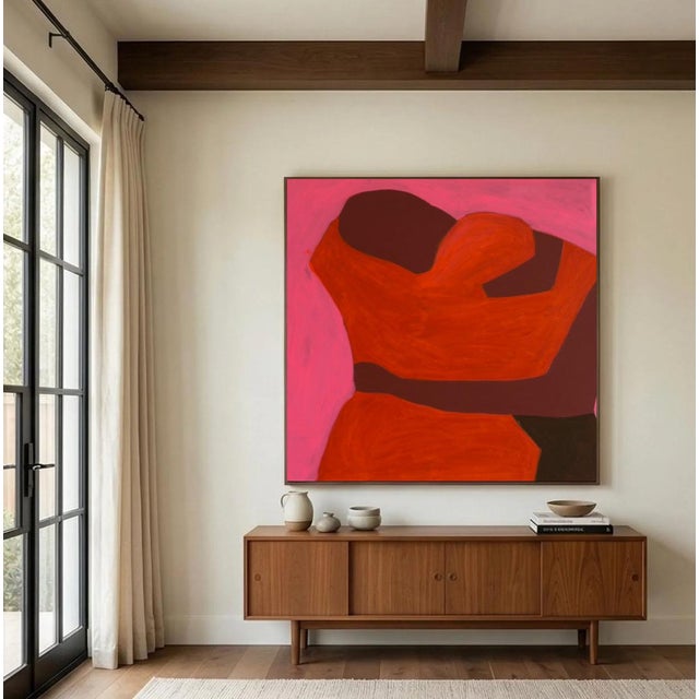 Contemporary Bodasca, Close to You, Orange Version, 2026, Acrylic on Canvas For Sale - Image 3 of 8