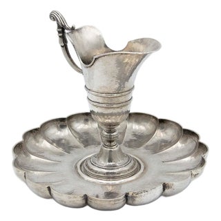 Lavender and Gum in Hammered Silver, Set of 2 For Sale