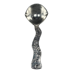 Don Drumm Aluminum Serving Ladle Abstract Celestial Design Geometric Wavy Handle