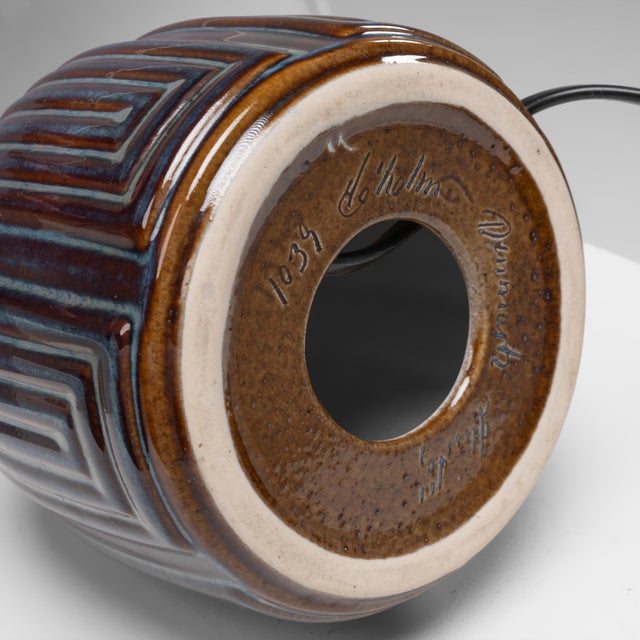 Beige Ceramic Model 1039 Table Lamp from Søholm Stentøj, Denmark, 1960s For Sale - Image 8 of 9
