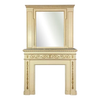 Louis XVI Fireplace with Cheval Mirror, 1800s For Sale