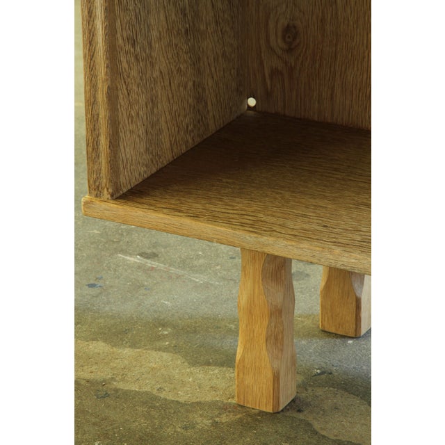 Vintage Danish Oak Bookcase with Sculptural Legs, 1960s For Sale - Image 17 of 18
