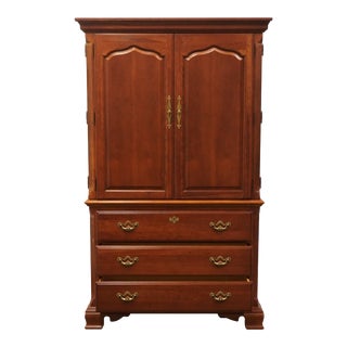 Thomasville Furniture Collector's Cherry Traditional Style 43" Clothing / Media Armoire 10112-332 For Sale