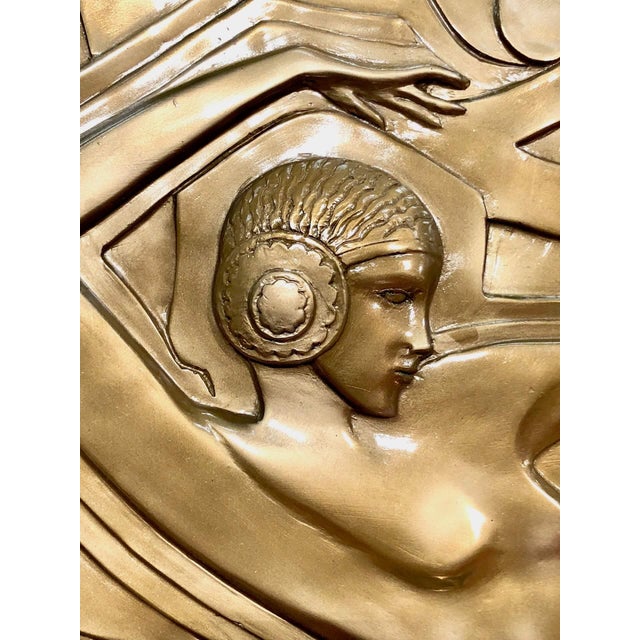 Plastic Gilded Wall Relief of Ballets Russes For Sale - Image 7 of 10