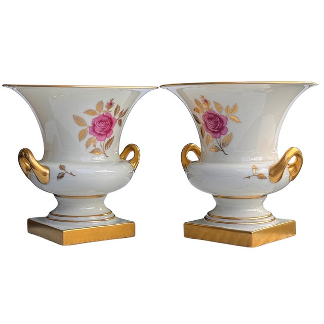 1930's Lenox Rhodora Urn Shaped Cache Pots - A Pair For Sale - Image 16 of 16