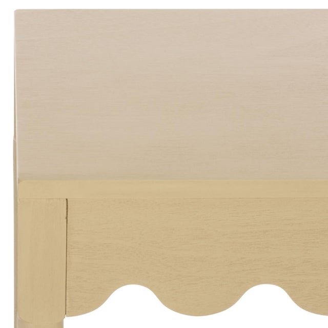 Spritely Home Neha Wavy Accent Table in Natural For Sale - Image 4 of 8