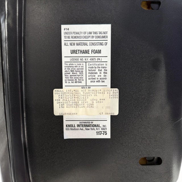 Metal Knoll Pollock Chair in Aqua Leather, Steel Frame For Sale - Image 7 of 7