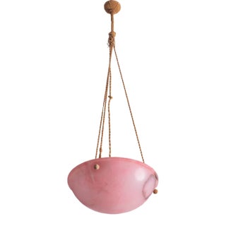 Liberty Pink Alabaster Pendant, 1940s For Sale