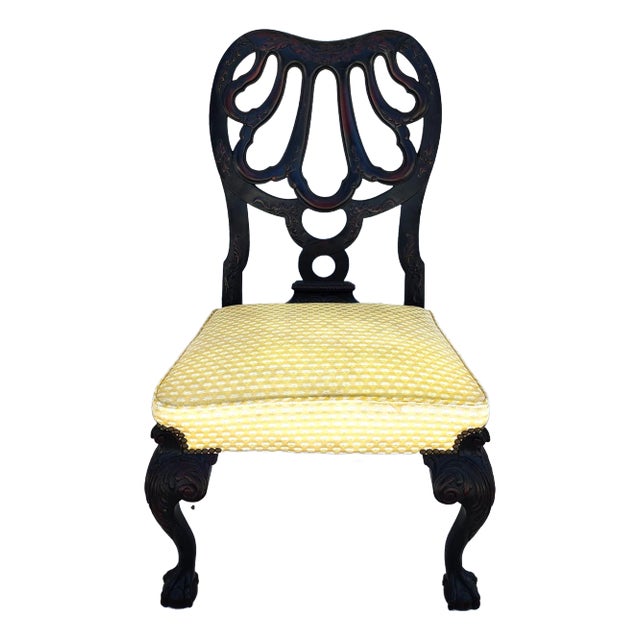 Antique English Georgian Side Chair Ca 1750 For Sale