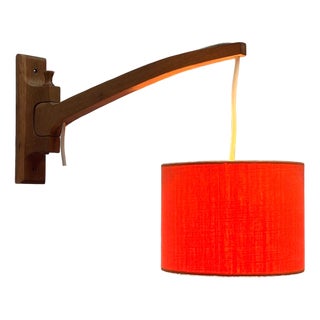 Mid-Century Swivel Mounted Cantilever Wall Lamp, 1960s For Sale