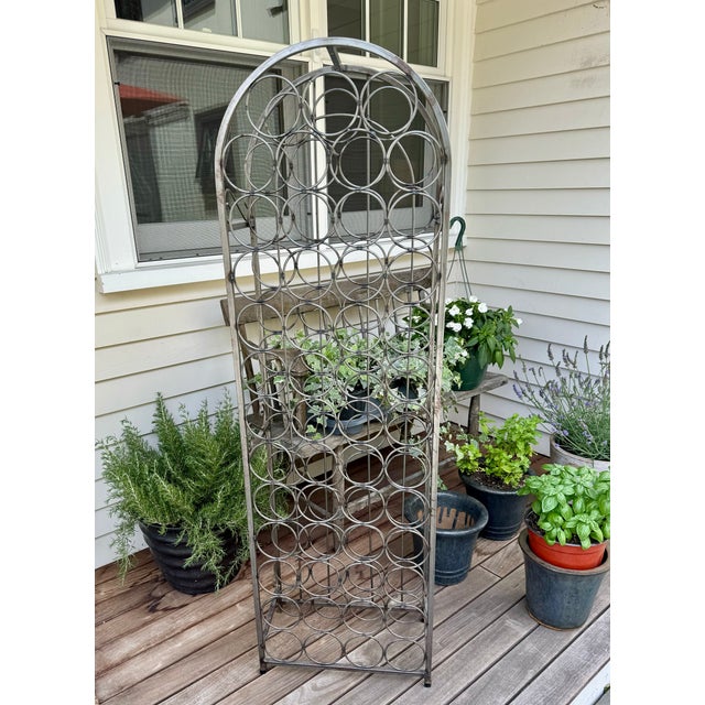 1990s 1990s 51 Bottle Iron Wine Rack For Sale - Image 5 of 5