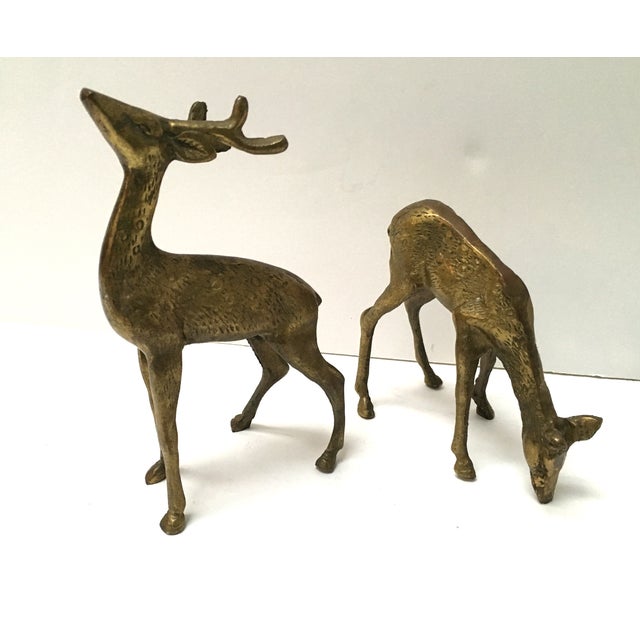 Vintage Brass Deer Figurines Pair Chairish