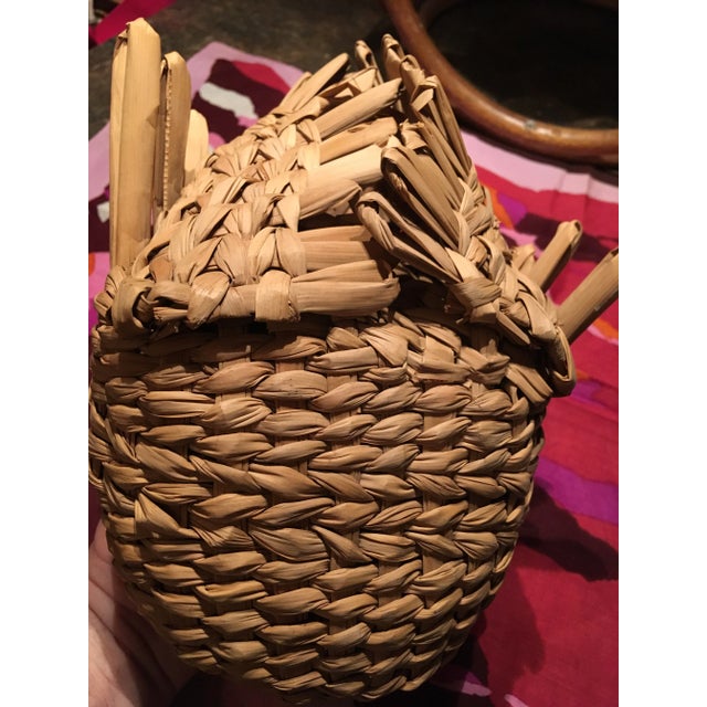 Textile Vintage Woven Straw Bird For Sale - Image 7 of 8