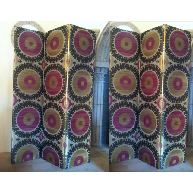 Chartreuse Large Donghia Screens - A Pair For Sale - Image 8 of 8