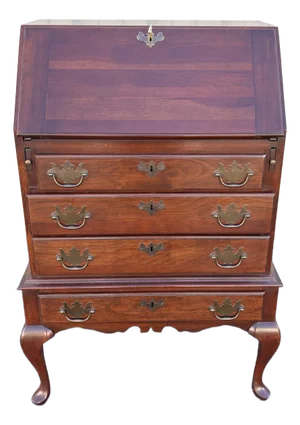 Kling Colonial Queen Anne Cherry Secretary Desk