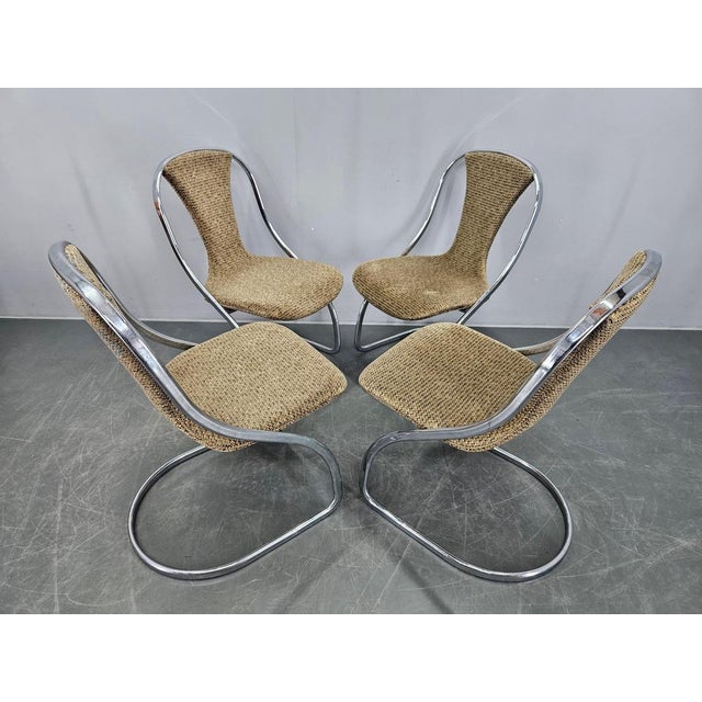 Mid-Century Dining Chairs in the style of Gastone Rinaldi, Italy, 1970s, Set of 4 For Sale - Image 14 of 16