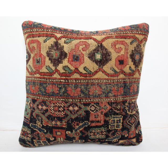 Contemporary Antique Handwoven Throw Pillow Cushion Pillow Cover -20'' X 20'' For Sale - Image 3 of 10
