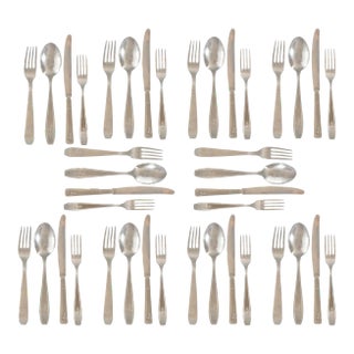 Mid 20th Century Maritime Flatware With Anchors, Service for Ten For Sale