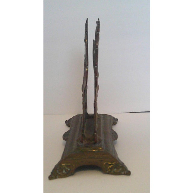 Antique English Brass Letter Holder Edwardian Art Nouveau For Sale - Image 12 of 12