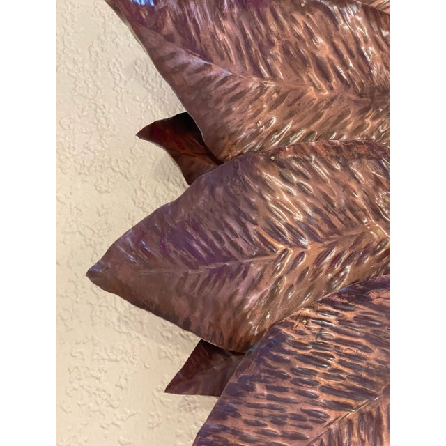 1990 Ben and Lael Copper Sunflower Mirror For Sale - Image 4 of 5