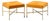 Paul McCobb for Calvin Mid Century Brass X Base Stools - Pair For Sale