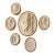 Antique Italian Grand Tour Plaster Intaglios - Set of 6 (Group #10) For Sale