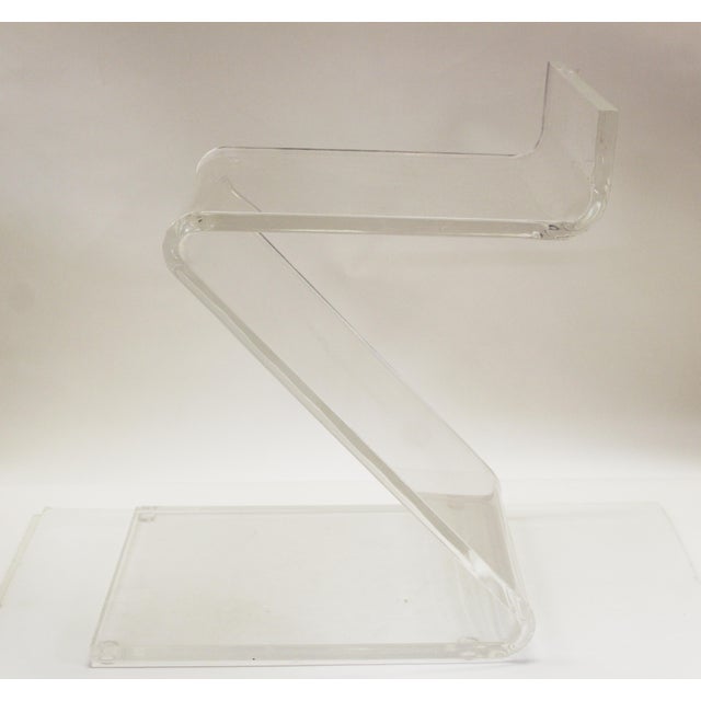 MidCentury Modern Lucite ZShaped Stool Chairish