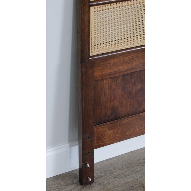 Mid Century Asian Influenced Queen Size Cane Back Headboard Chairish