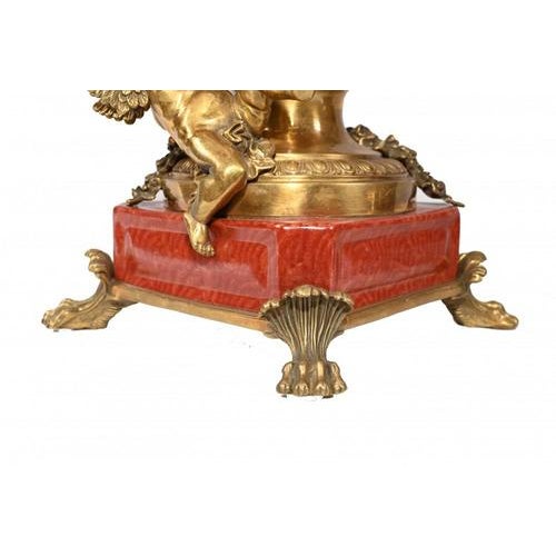 French Porcelain Ormolu Cherub Urns, Set of 2 For Sale - Image 9 of 13