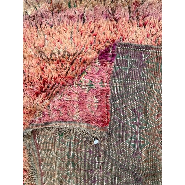 Vintage Beni M’Guild Moroccan Rug – Large Blush and Terracotta Handwoven Wool Carpet For Sale - Image 11 of 12