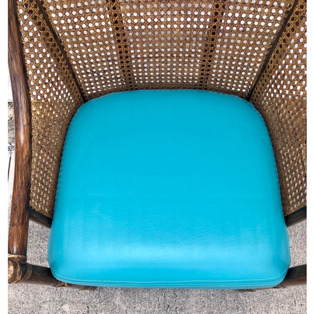 1970s Vintage Mid Century McGuire Rattan & Cane Arm Chair For Sale - Image 5 of 11