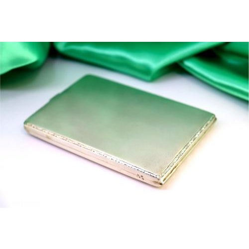 Silver Cigarette Case with Guilloche Reliefs For Sale - Image 5 of 8