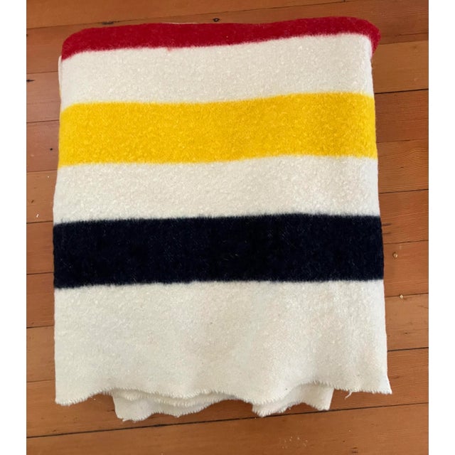 Vintage Four Point Hudson Bay Wool Blanket Throw Chairish