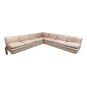 Large Vintage Milo Baughman Style Sectional Sofa