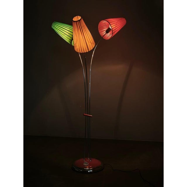 German Adjustable Three-Light Floor Lamp, 1960s For Sale - Image 4 of 16