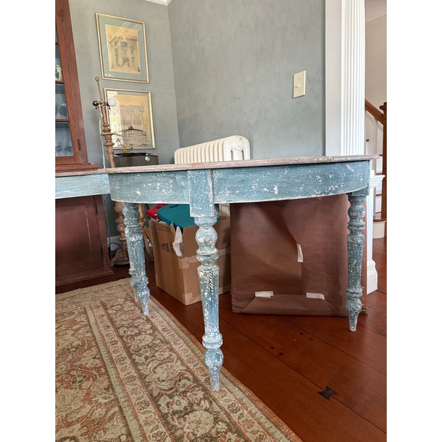 French Mid 1800s Antique French Demilune Pair For Sale - Image 3 of 5