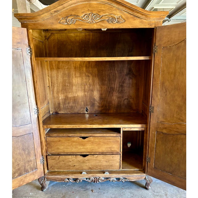 Late 20th Century Ethan Allen French Country Style Armoire Desk, Attributed For Sale - Image 11 of 12