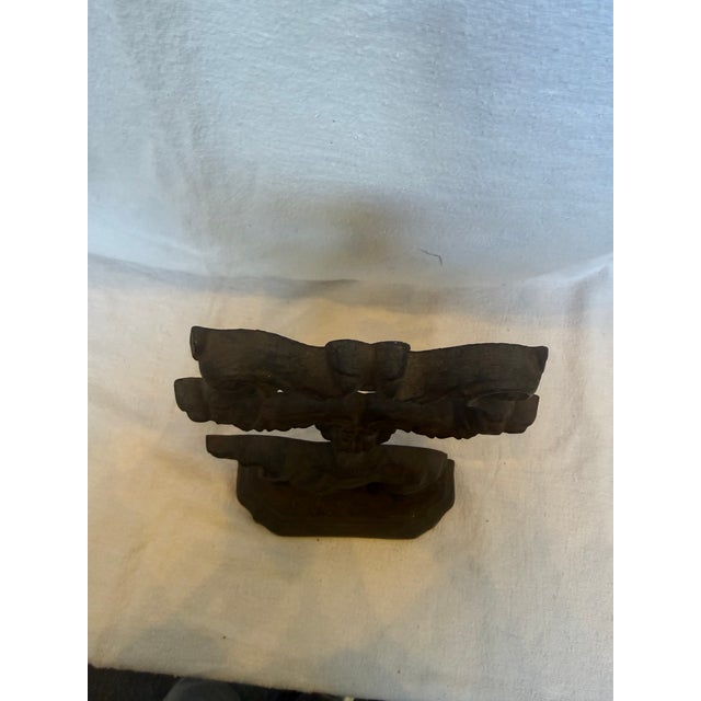 Art Deco Victorian Cast Iron Lab Door Stop For Sale - Image 3 of 9