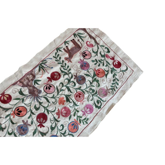Textile Horse and Donkey Suzani Wall Hanging For Sale - Image 7 of 7