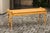 Cream Vintage English Midcentury Goldenrod Painted Wooden Bench with Black Accents For Sale - Image 8 of 11