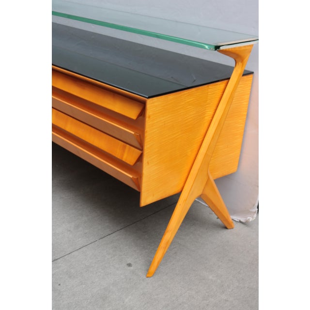 Mid-Century Modern 1960s Italian Modernist Low Sideboard For Sale - Image 3 of 5
