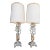 Vintage Hollywood Regency Lady Statue Brass With Crystal Waterfall Table Lamps, Set of Two For Sale